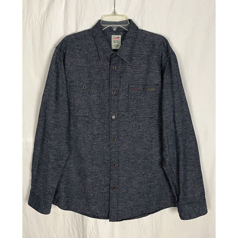 Dickies Men's Shirt Size XL/XG Heavyweight Tweed Cotton Blue/gray Mixed Shirt